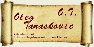 Oleg Tanasković vizit kartica